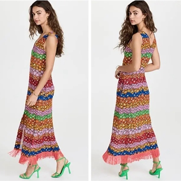 LA DoubleJ Crepe Jersey Stretch Midi Coverup Beach Dress in Pride Daisy size XS - Picture 4 of 16